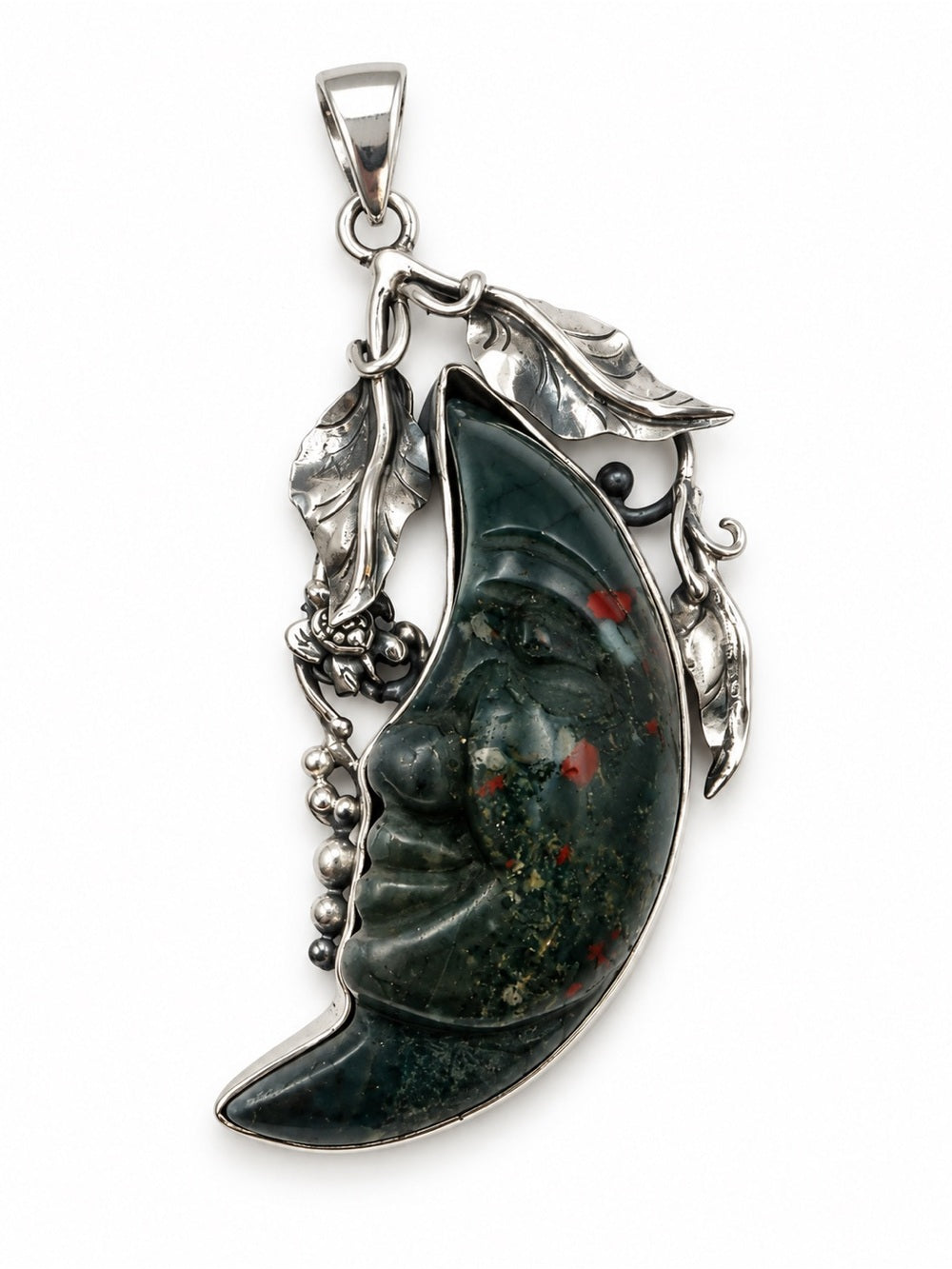 (Style 1) S925 Dragon Blood Moon and Turtle Pendant