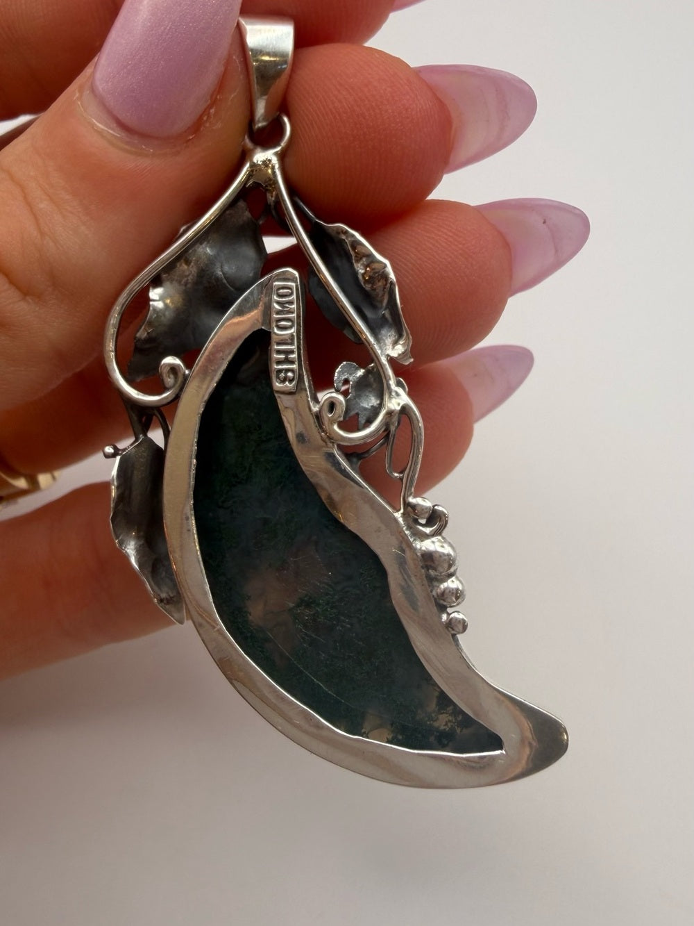 (Style 2) S925 Dragon Blood Moon and Turtle Pendant