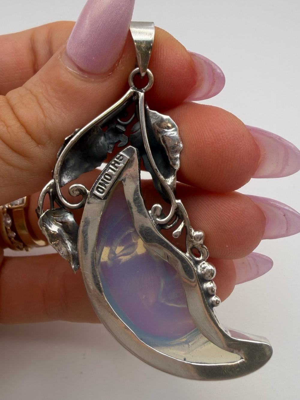 S925 Opalite Turtle Pendant