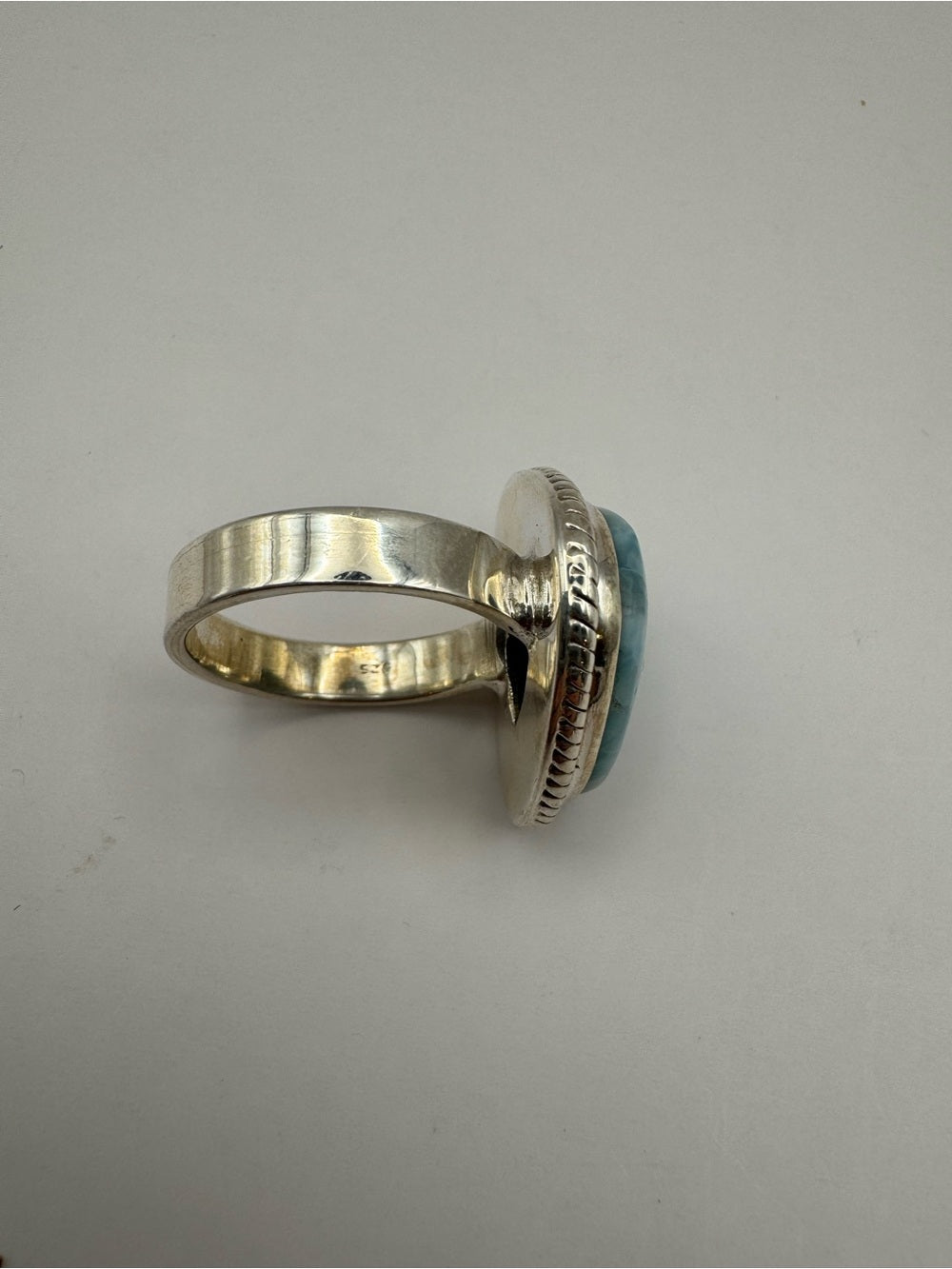 Larimar Braided S925 Ring