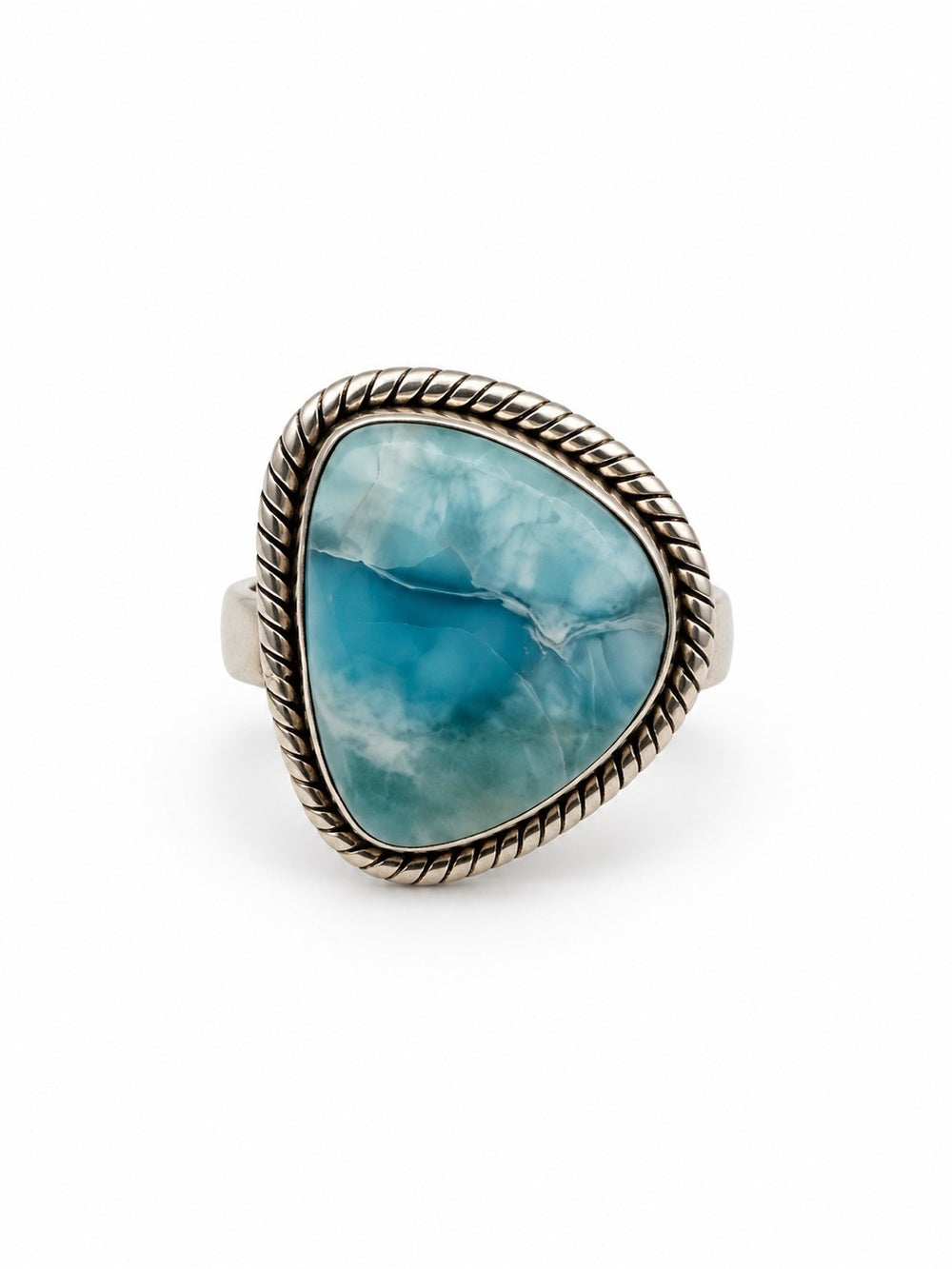Larimar Braided S925 Ring