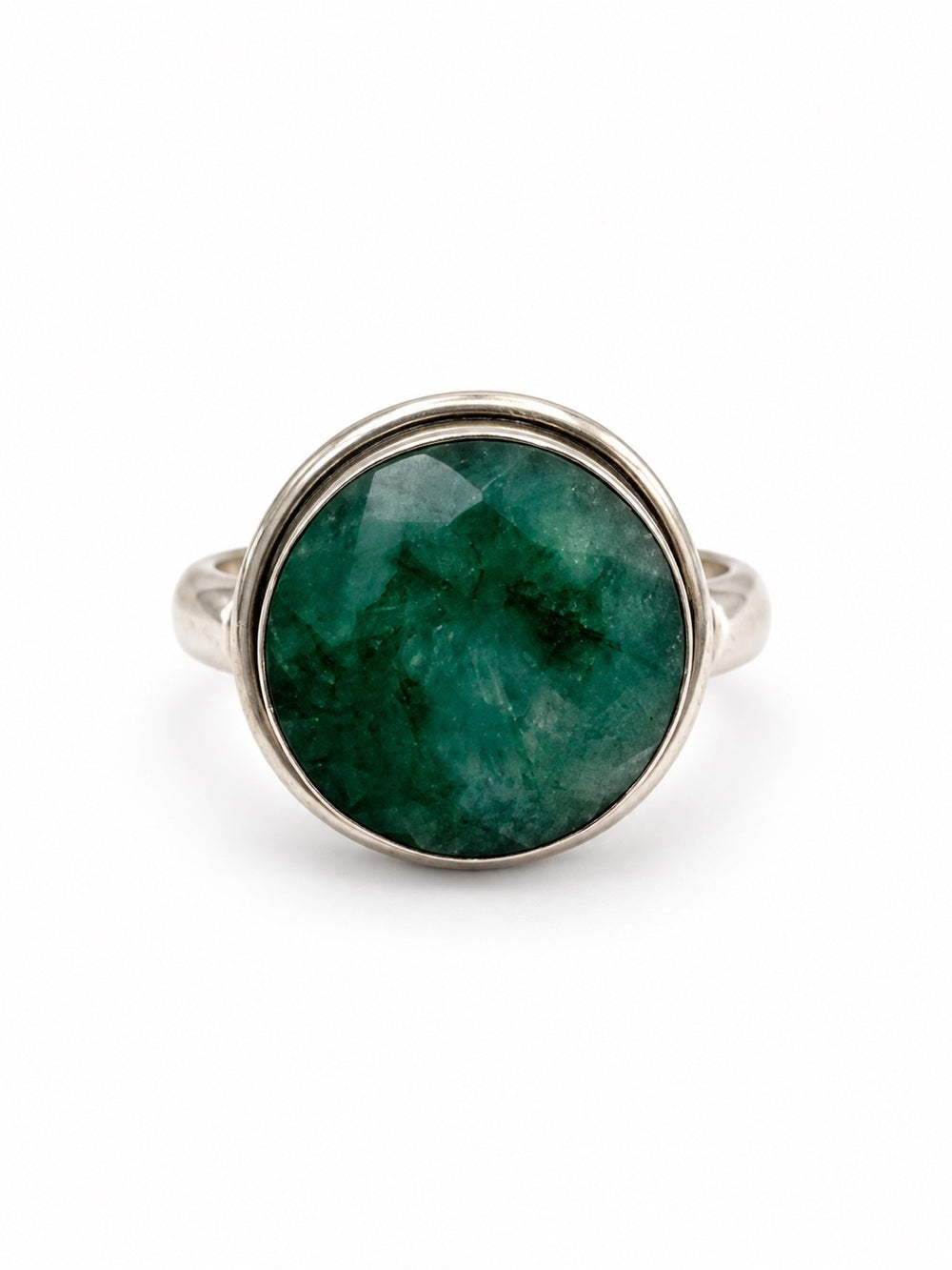 Emerald S925 Circle Ring