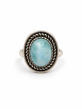 Larimar Faceted Oval S925 Ring