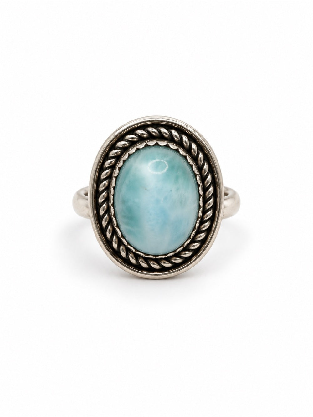 Larimar Faceted Oval S925 Ring