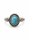 Patterned Larimar S925 Ring