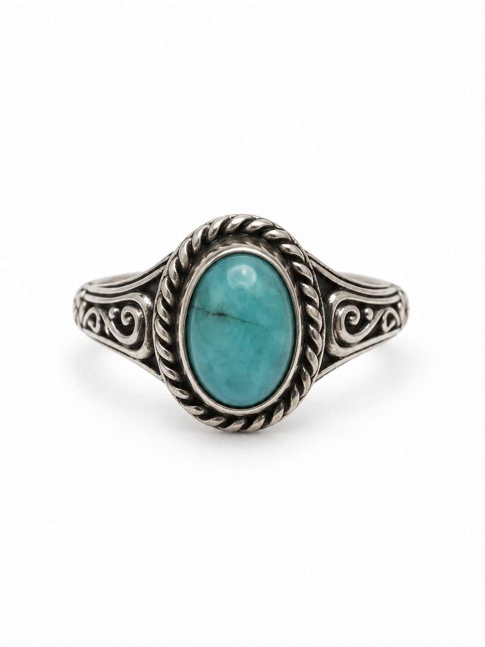 Braided Swirl Larimar S925 Ring