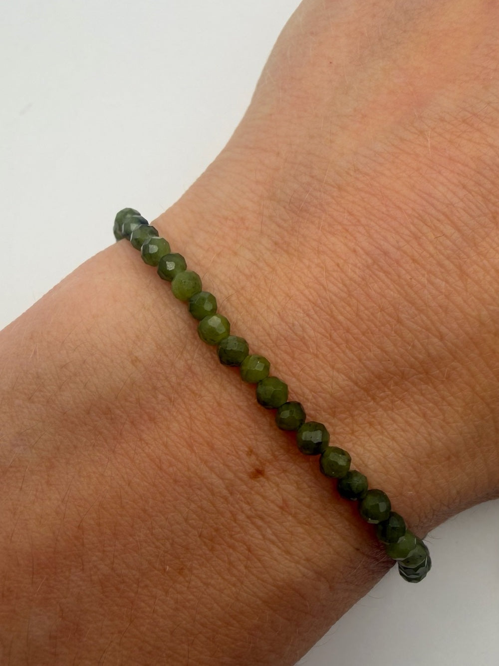 Nephrite Jade Faceted Necklace / Bracelet / Anklet | Made to Order