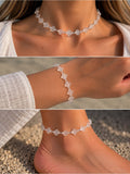 Clear Quartz Clover Necklace / Bracelet / Anklet | Made to Order
