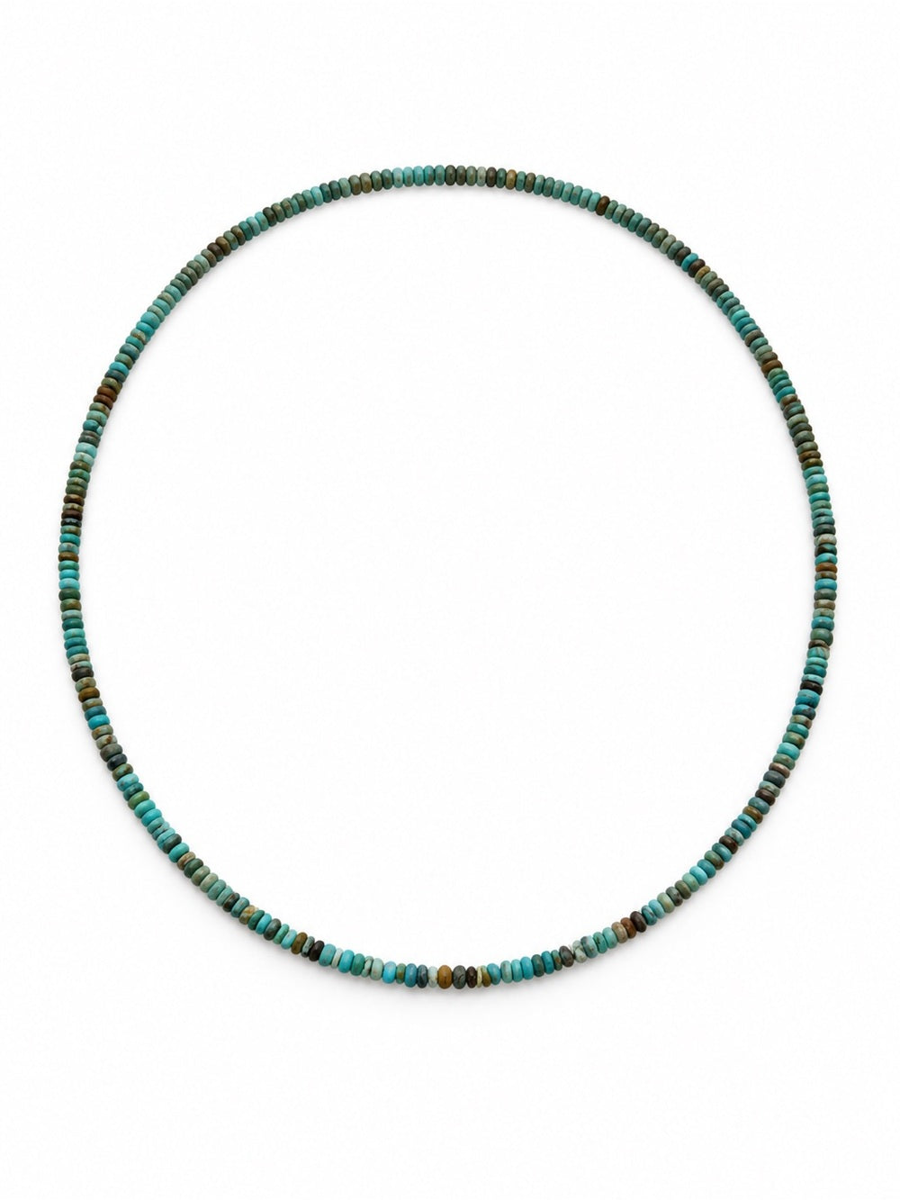 African Turquoise Rondell Gemstone Necklace