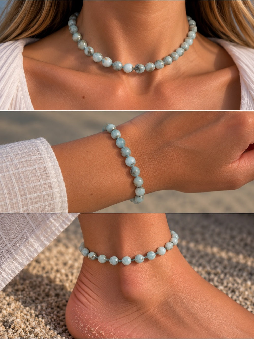 Larimar Necklace / Bracelet / Anklet | Made to Order